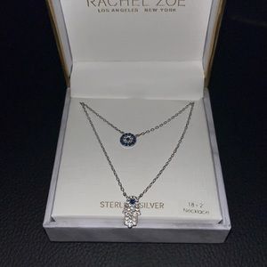 Sterling silver layered Rachel Zoe Evil eye hamsha necklace! ✨
